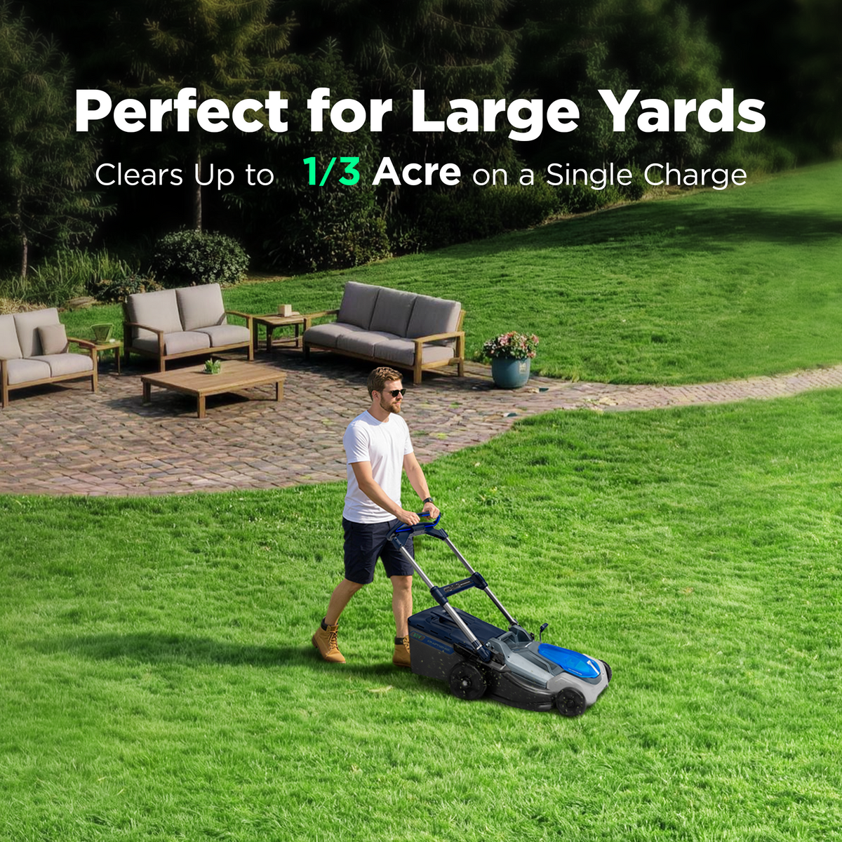 Kraftsense U40X 40V Brushless 21-inch Self-Propelled Lawn Mower (510 mm)