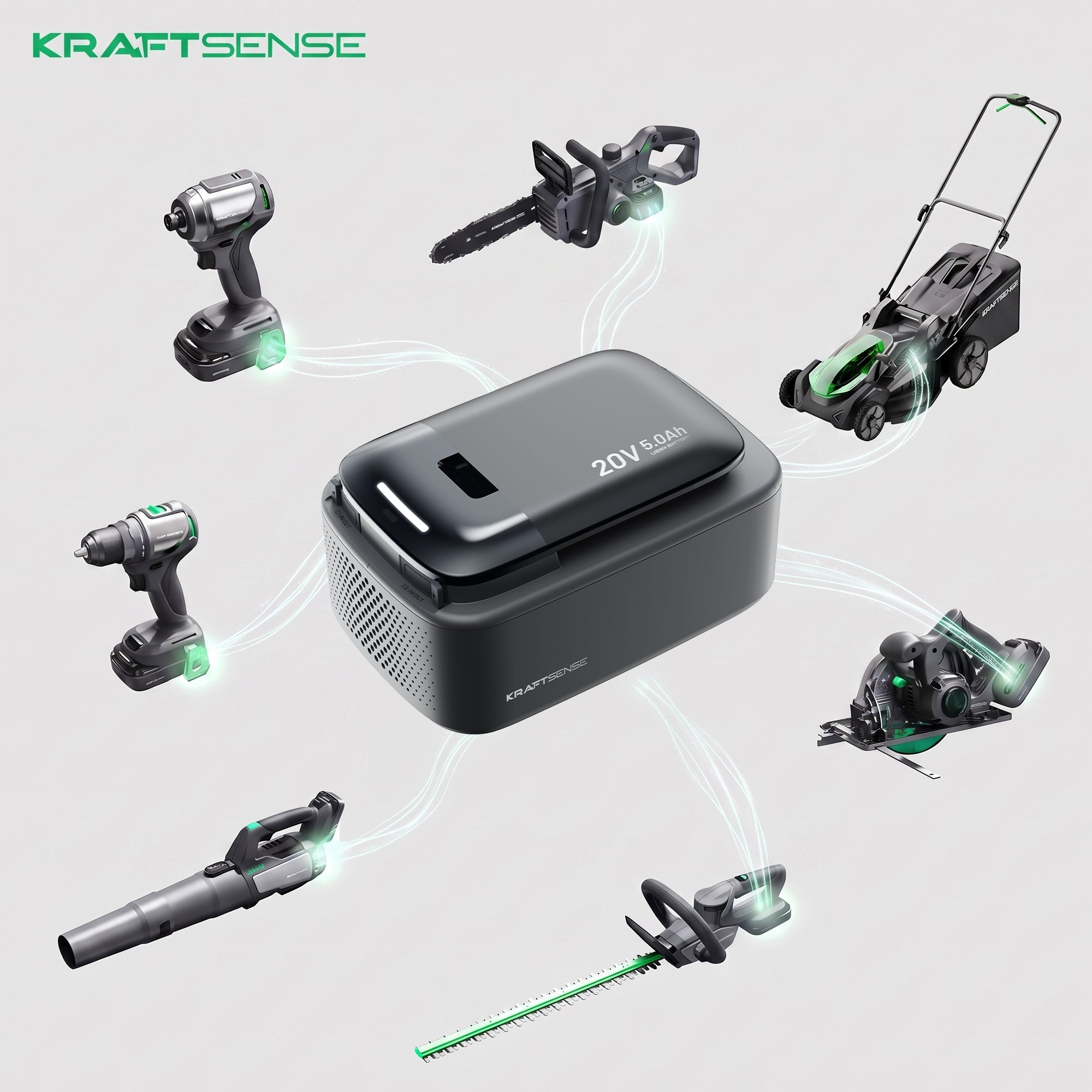 Kraftsense U20X Slim 20V 2-in-1 Tool Battery & Power Bank 5.0Ah