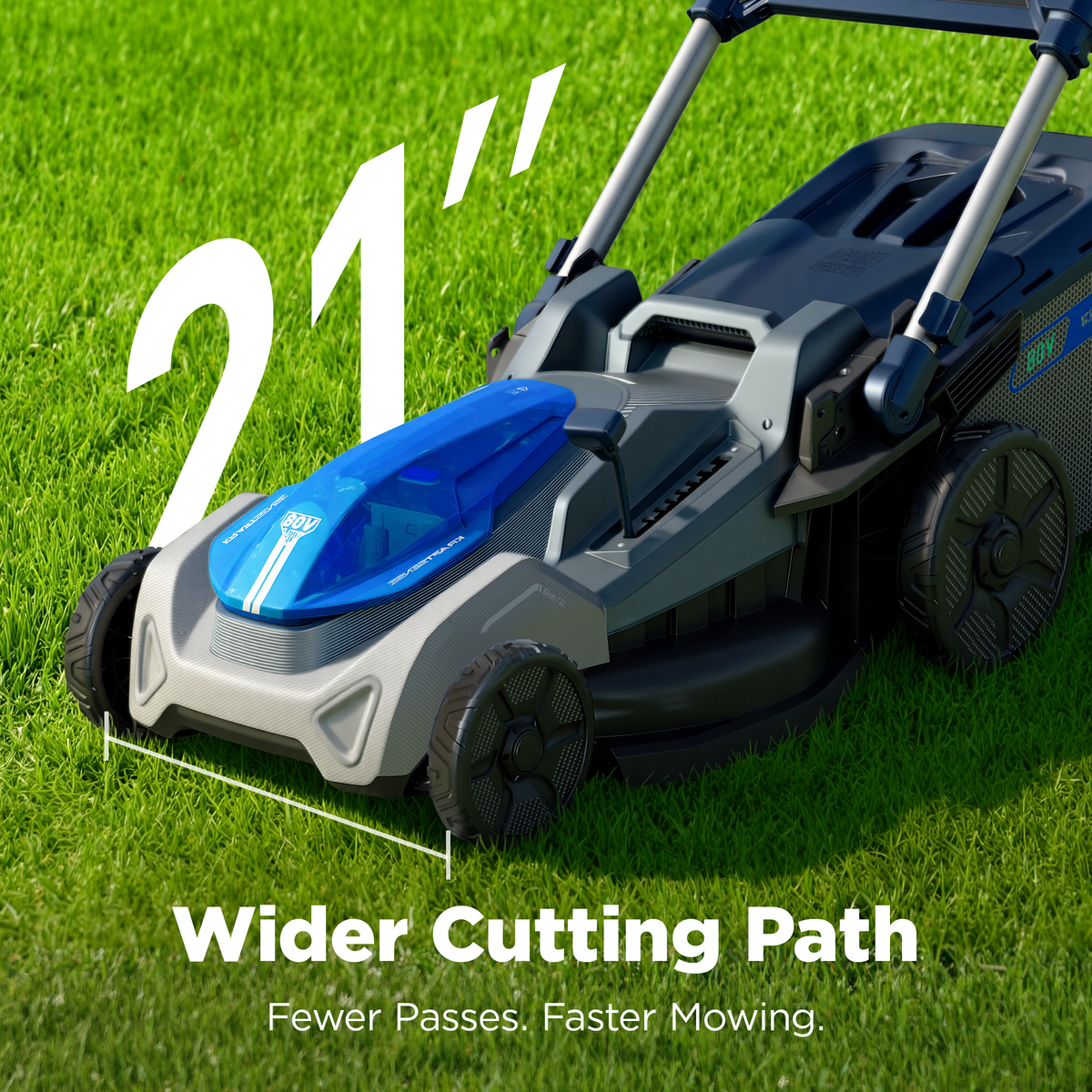 Kraftsense U40X 40V Brushless 21-inch Self-Propelled Lawn Mower (510 mm)