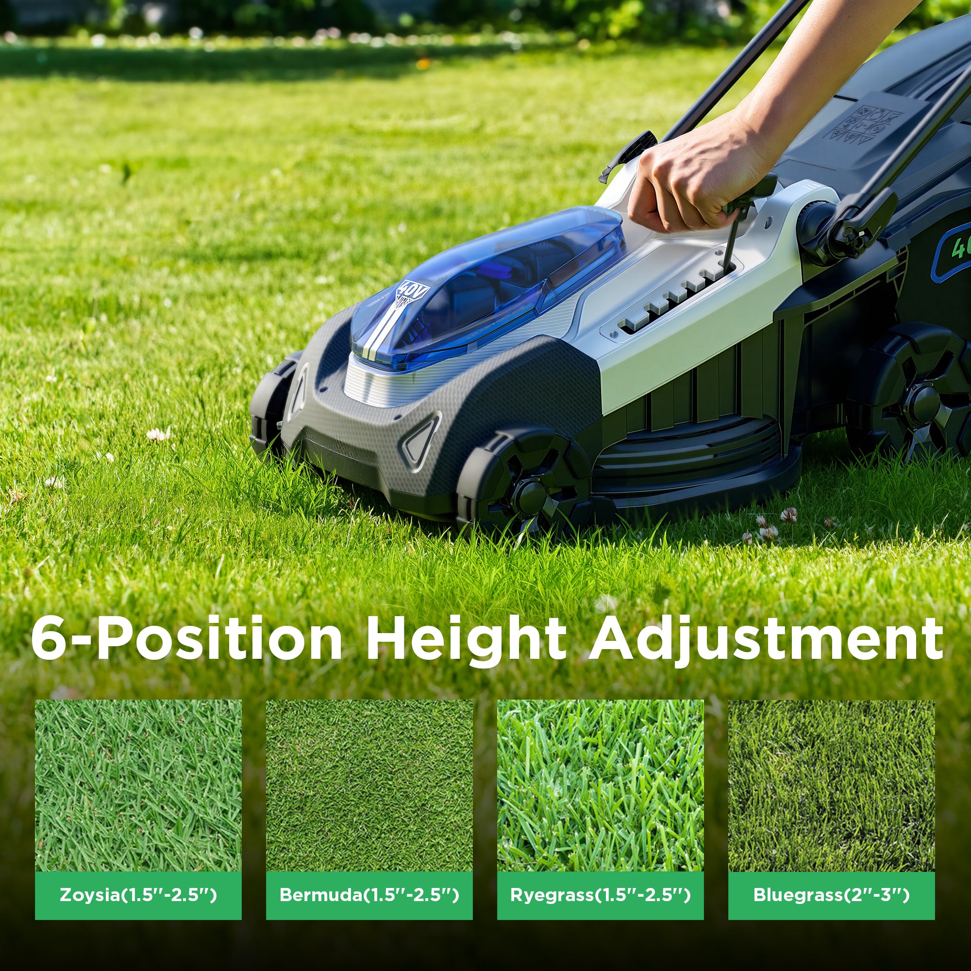 KraftSense U40X 40V Brushless Cordless 18-Inch Lawn Mower