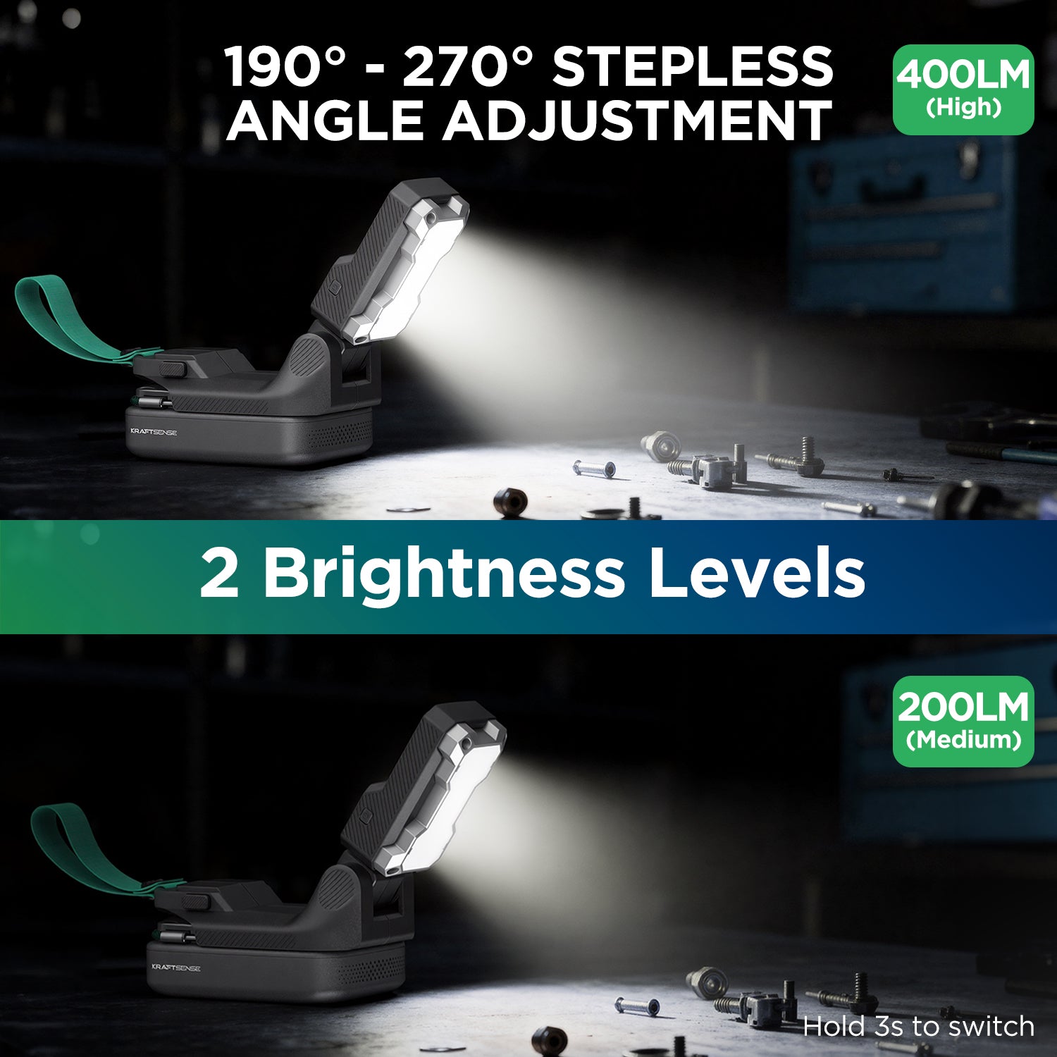 【COMING SOON | $19.99】Kraftsense U20X Slim 20V Cordless LED Work Light – with 2.0Ah 2-in-1 Battery & Power Bank