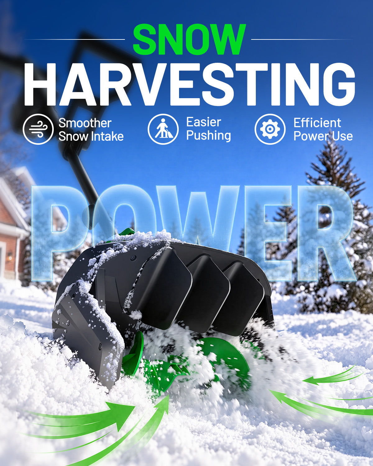 Pre-Sell | KraftSense 13-Inch Brushless Snow Shovel — Bare Tool (No Battery or Charger)