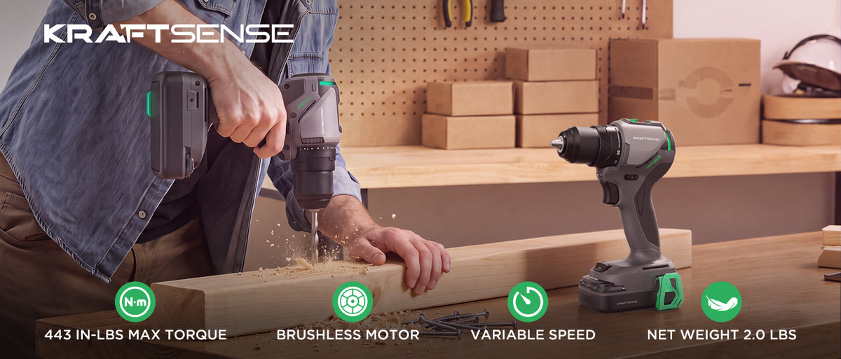 U20X Brushless 2-Speed Drill — Single Battery Kit (U20X-2.0Ah Slim, No Charger)