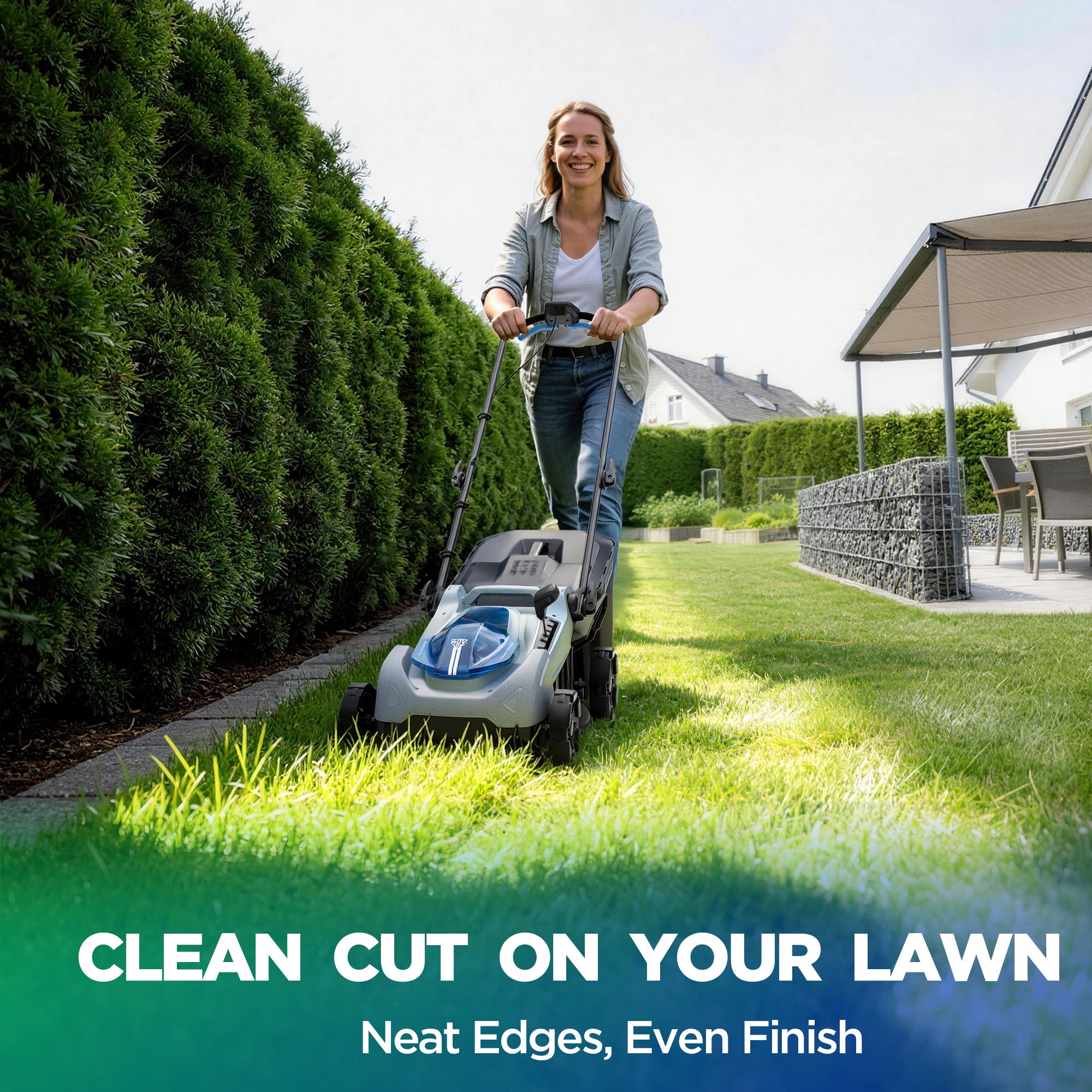 KraftSense U40X 40V Brushless Cordless Lawn Mower 18" with 4.0Ah Battery