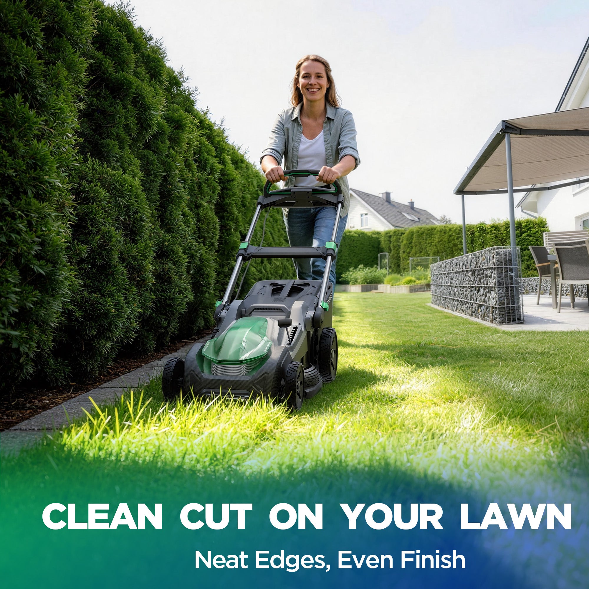 Kraftsense U20X  Slim 40V Brushless Cordless Lawn Mower 21" with 2×8.0Ah Batteries