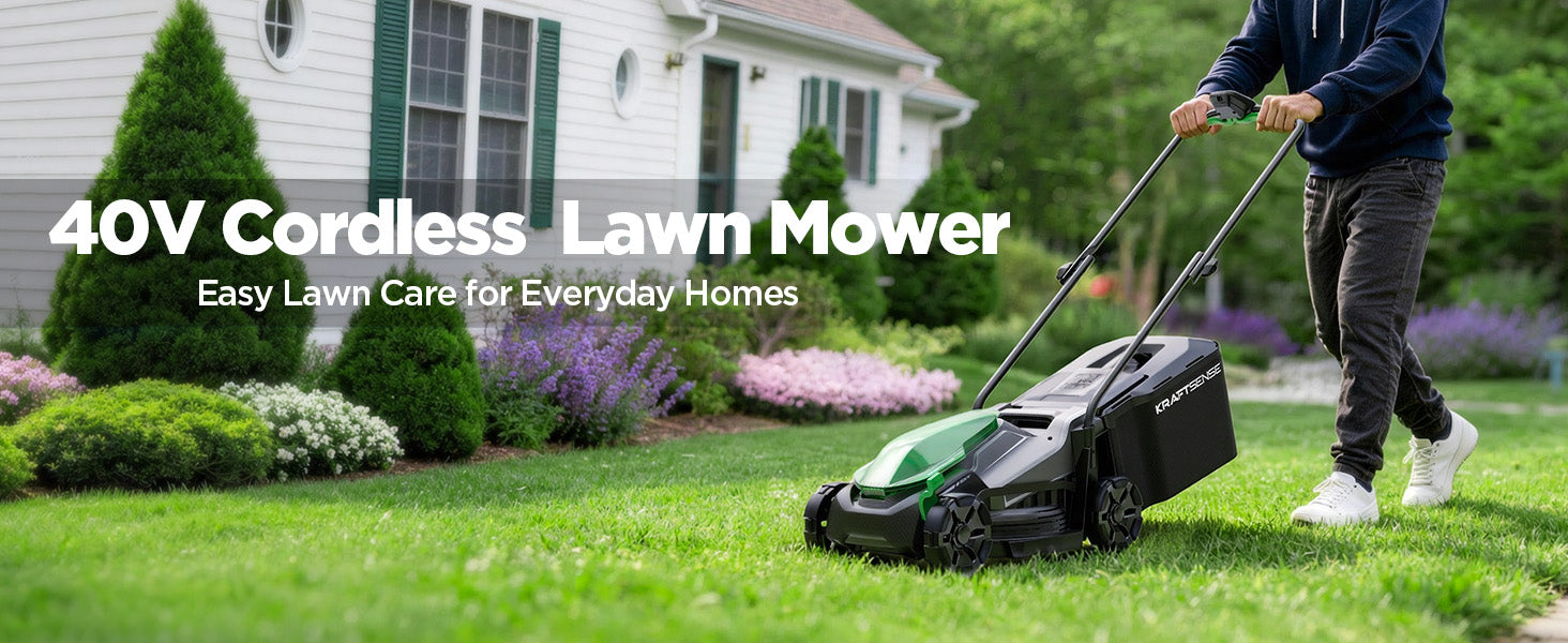 Kraftsense U20X Slim 40V Brushless Cordless Lawn Mower 14