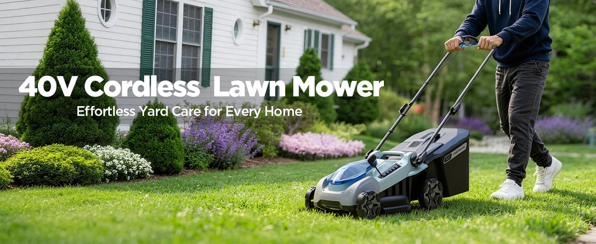 KraftSense U40X 40V Brushless Cordless 16-Inch Lawn Mower and Charger