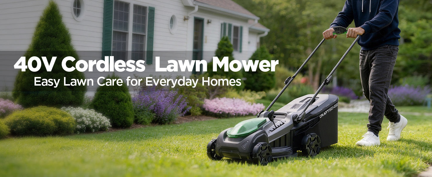 Kraftsense U20X Slim 40V Brushless Cordless Lawn Mower 18