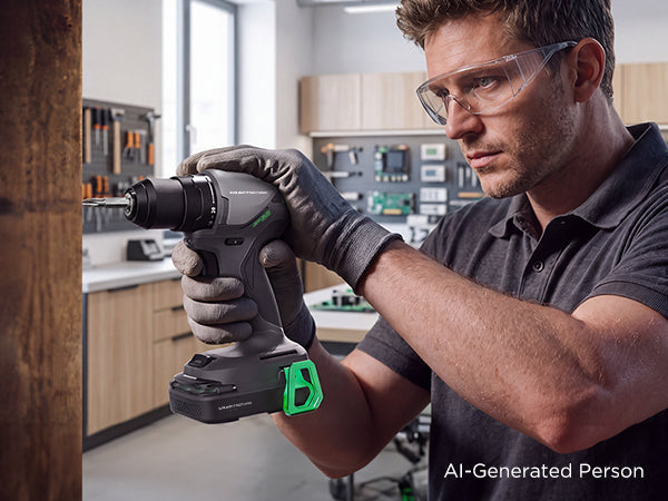 Kraftsense U20X Slim 20V Cordless 1/2" Drill, 50 N·m Torque, Brushless Motor, 2.0Ah Battery.
