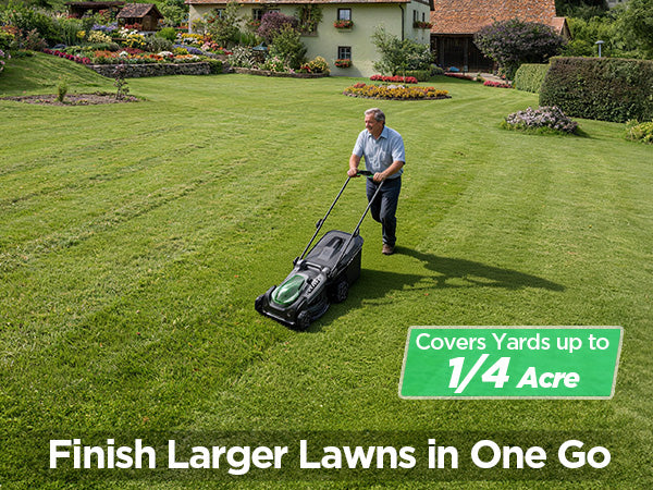 Kraftsense U20X Slim 40V Brushless Cordless Lawn Mower 18" – Long-Run 2×8.0Ah Batteries