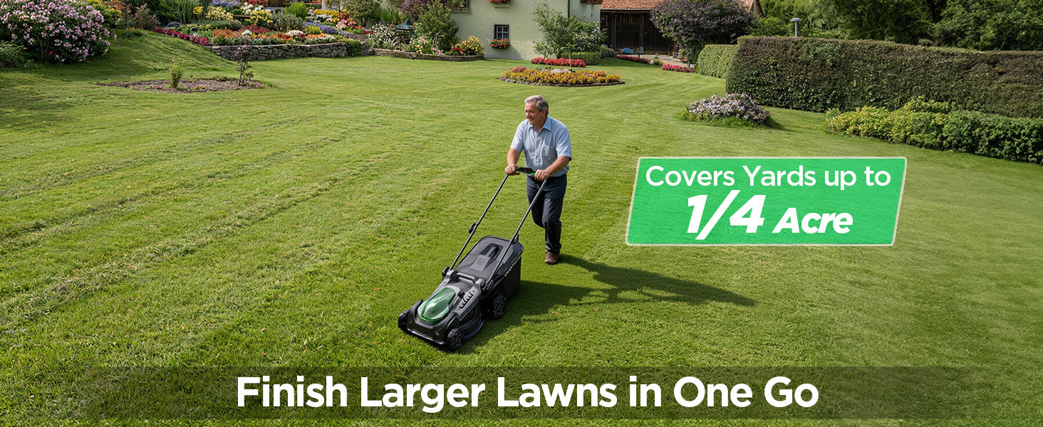 Kraftsense U20X Slim 40V Brushless Cordless Lawn Mower 18