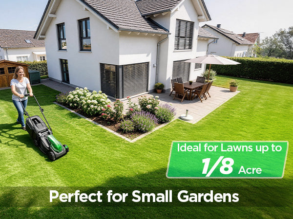 Kraftsense U20X Slim 20V Brushless Cordless Lawn Mower 14" with  5.0Ah Battery
