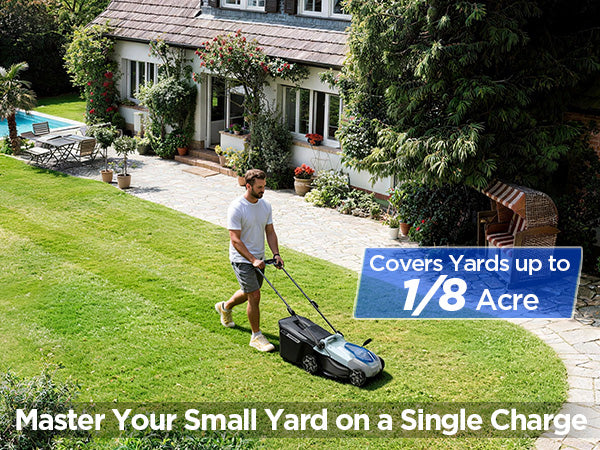 KraftSense U40X 40V Brushless Cordless 16-Inch Lawn Mower and Charger