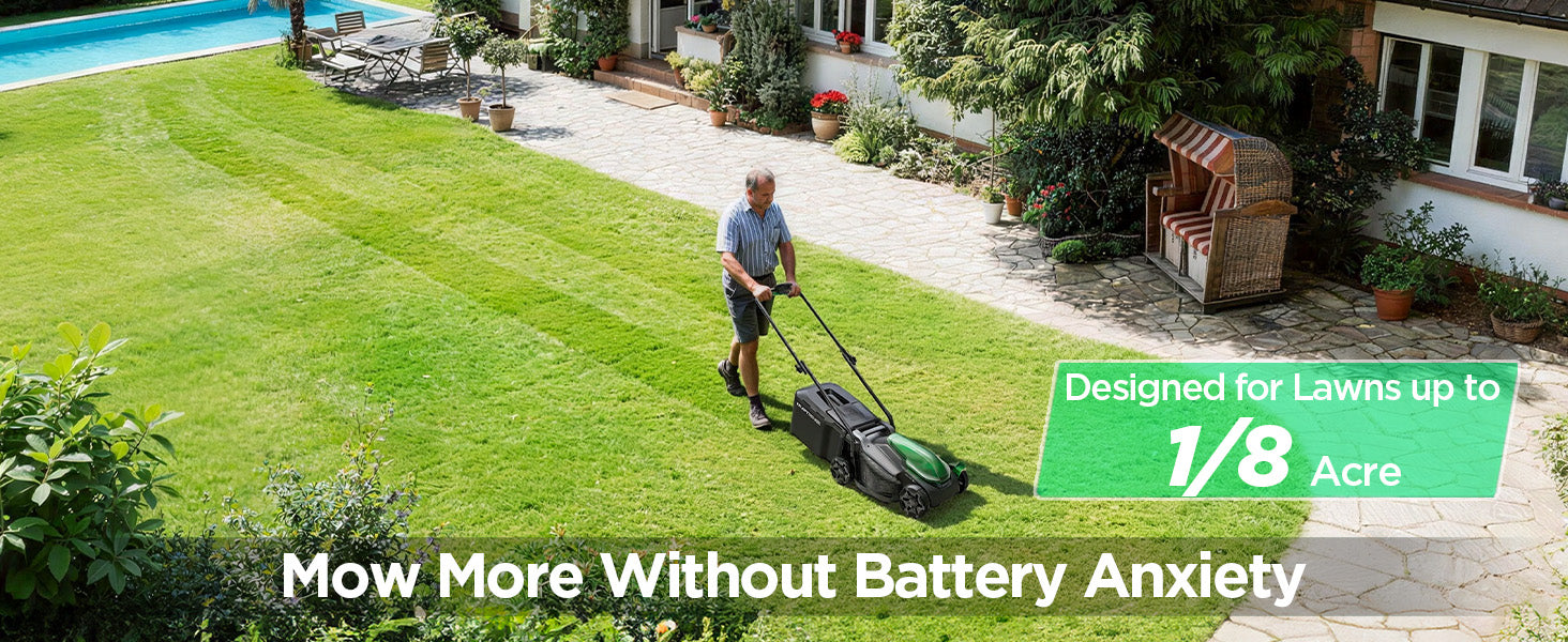 Kraftsense U20X Slim 40V Brushless Cordless Lawn Mower 14