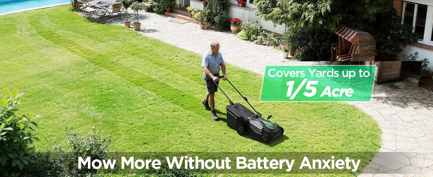 Kraftsense U20X Slim 40V Brushless Cordless Lawn Mower 18