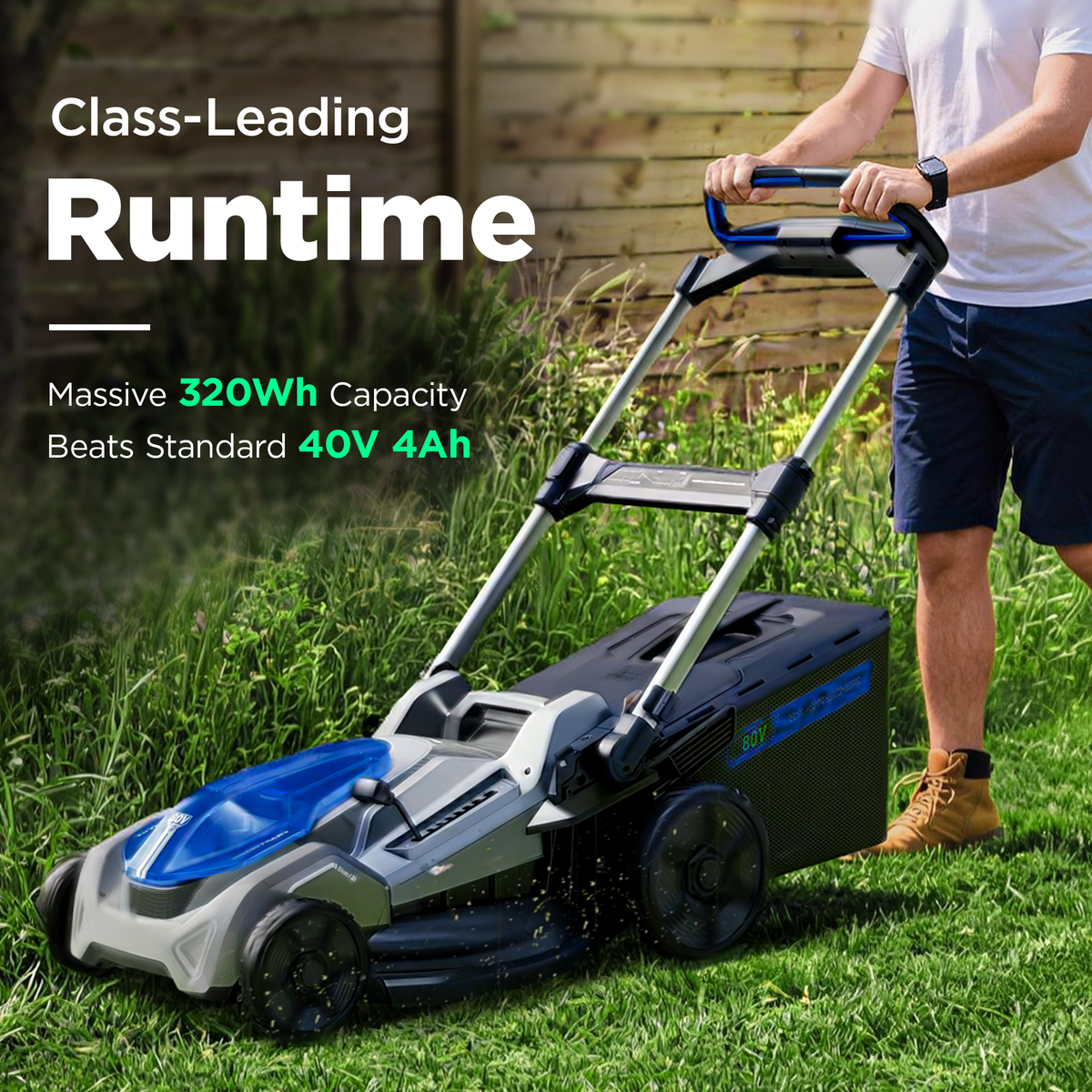 Kraftsense U40X 40V Brushless 21-inch Self-Propelled Lawn Mower (510 mm)