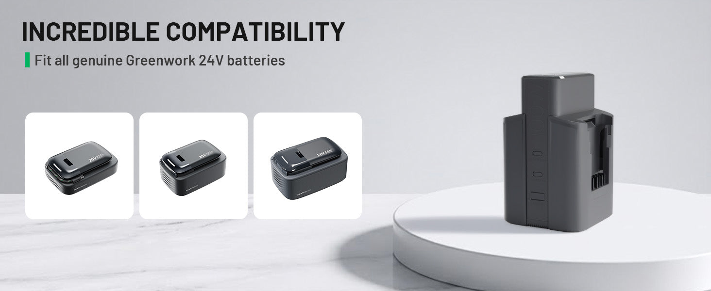 Kraftsense U20X Slim 100W GaN Dual Charger for U20X Battery
