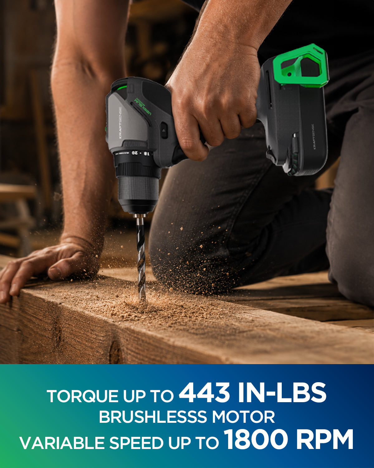 U20X Brushless 2-Speed Drill — Single Battery Kit (U20X-2.0Ah Slim, No Charger)