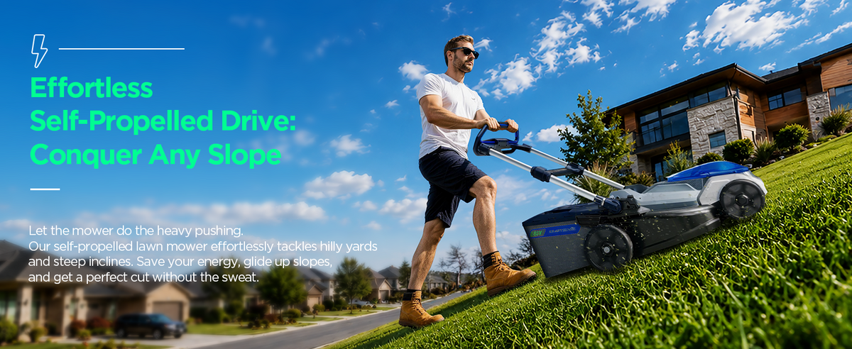 Kraftsense U40X 40V Brushless 21-inch Self-Propelled Lawn Mower (510 mm)