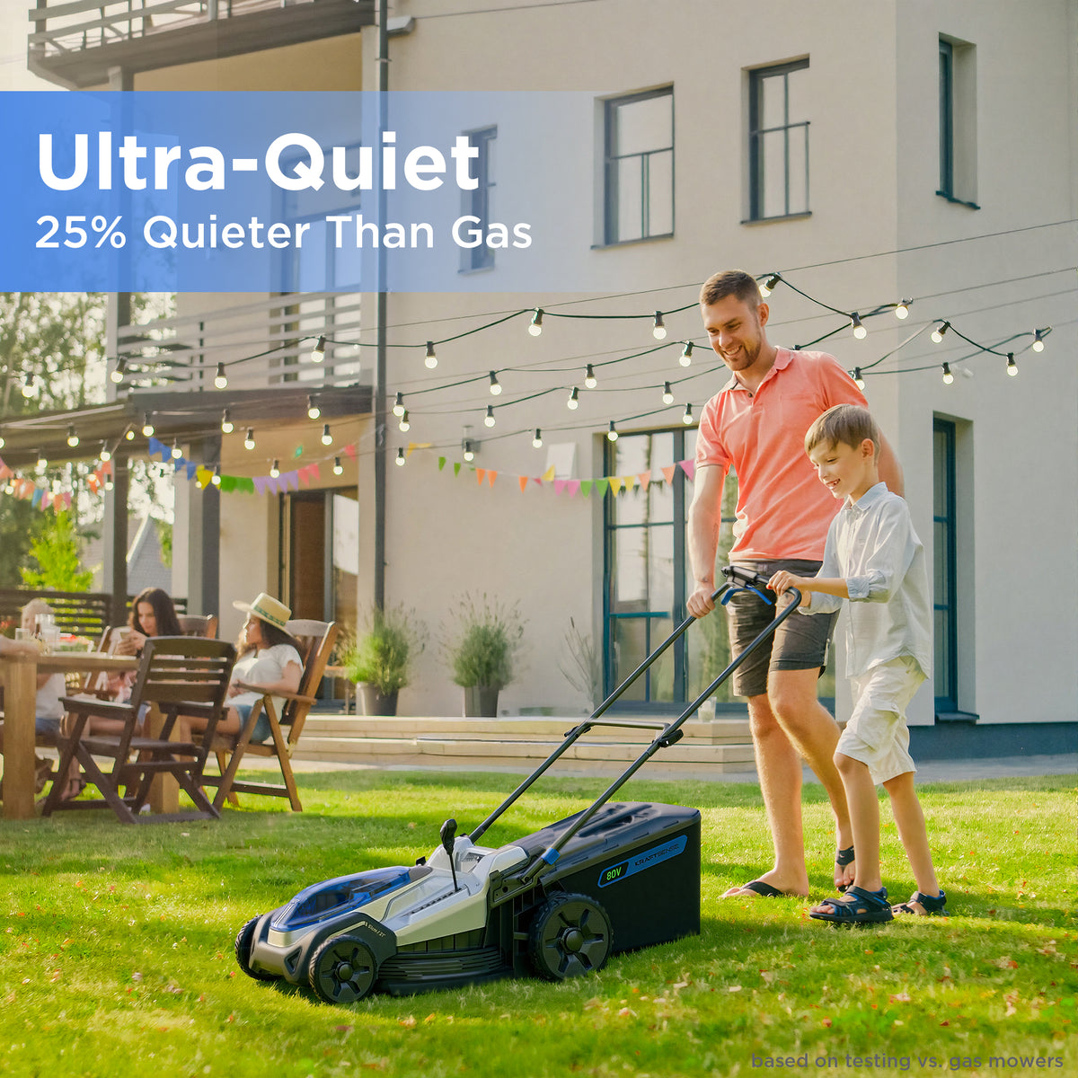 Kraftsense U40X 40V Brushless Dual-Battery 21-inch Lawn Mower (510mm)