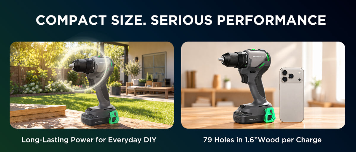U20X Brushless 2-Speed Drill — Single Battery Kit (U20X-2.0Ah Slim, No Charger)