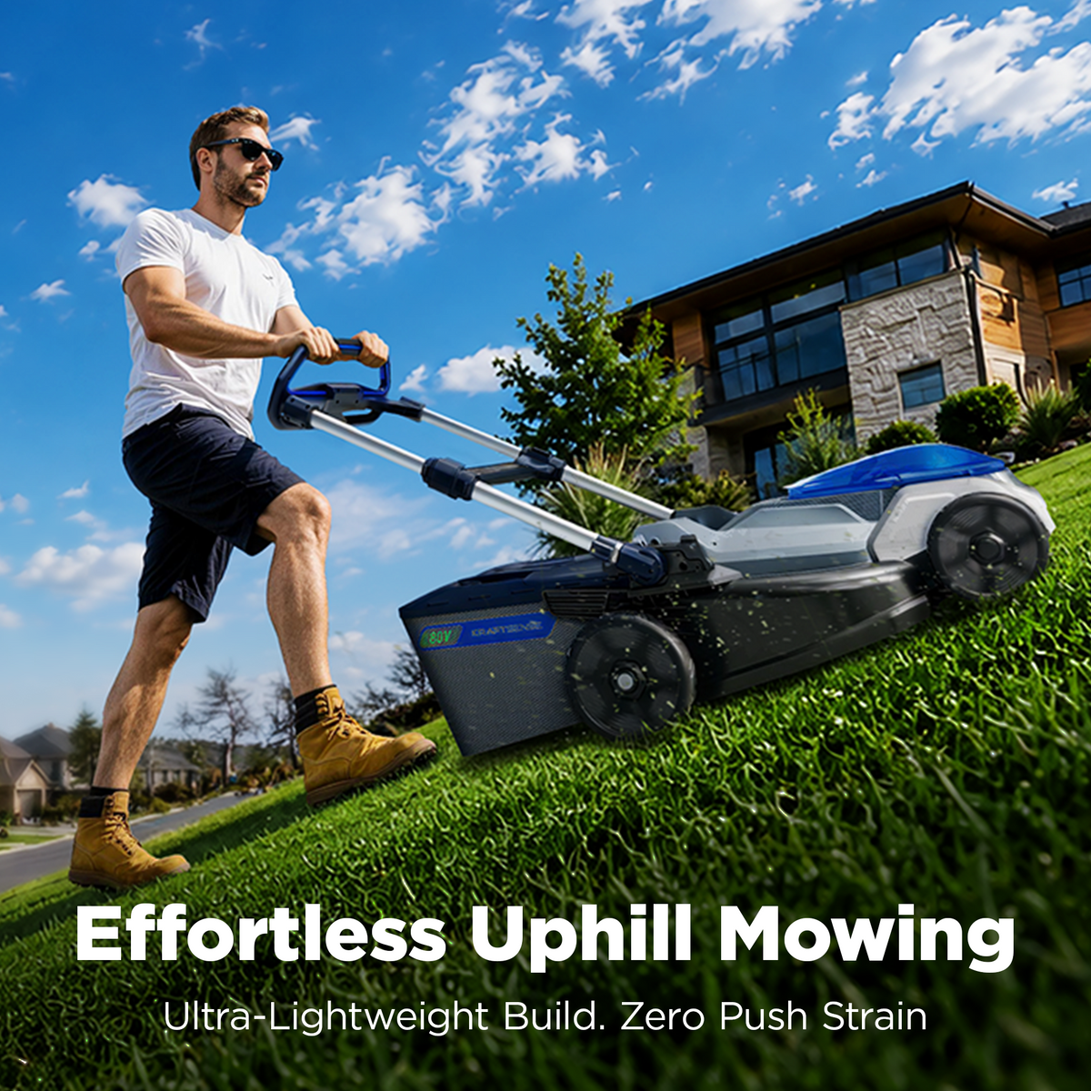 Kraftsense U40X 40V Brushless 21-inch Self-Propelled Lawn Mower (510 mm)