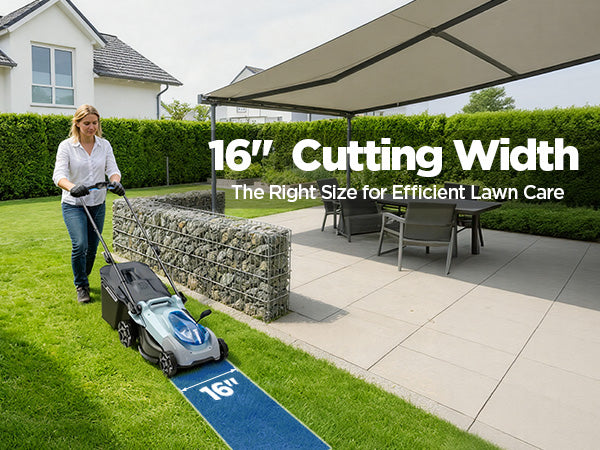KraftSense U40X 40V Brushless Cordless 16-Inch Lawn Mower and Charger