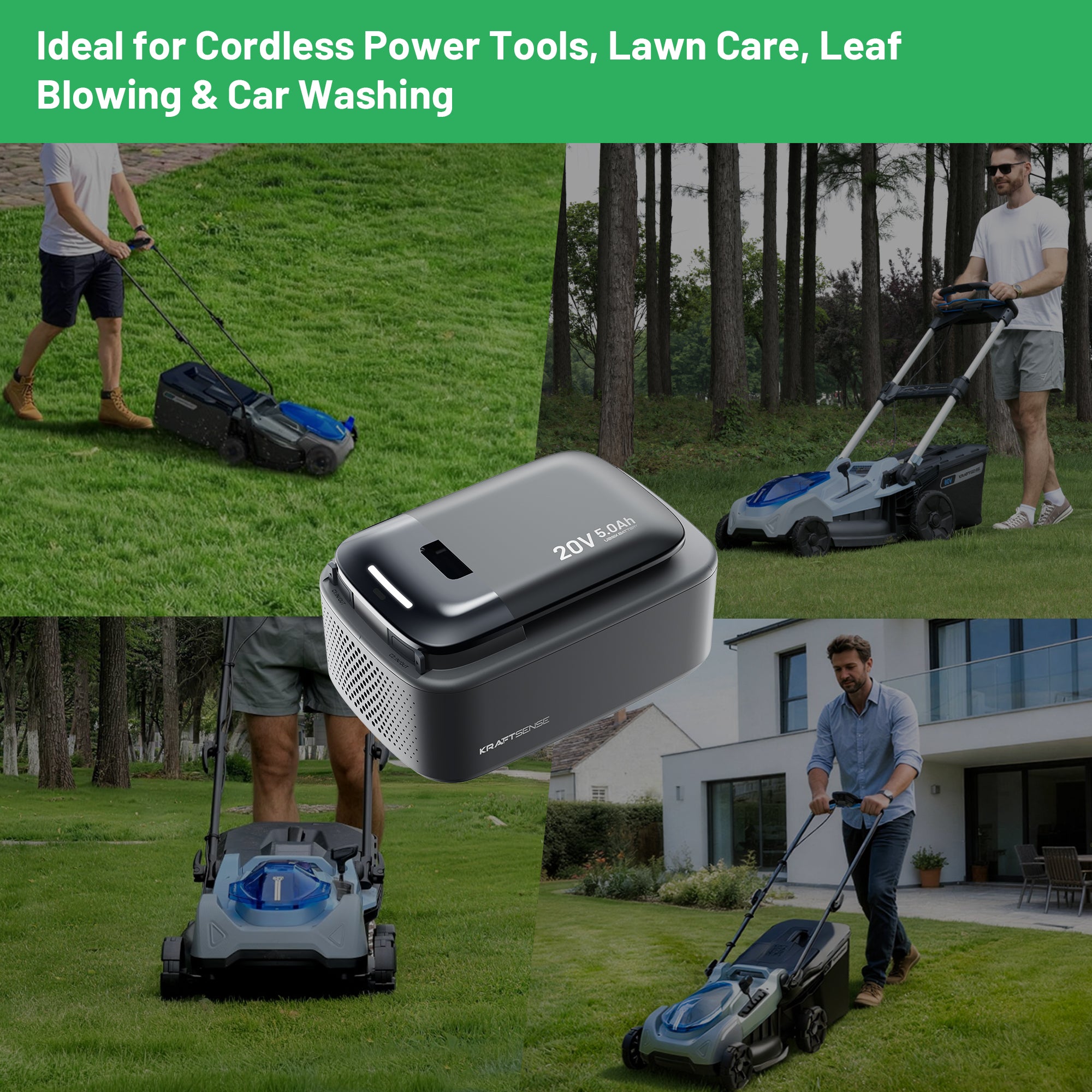 Kraftsense U20X Slim 20V 2-in-1 Tool Battery & Power Bank 5.0Ah