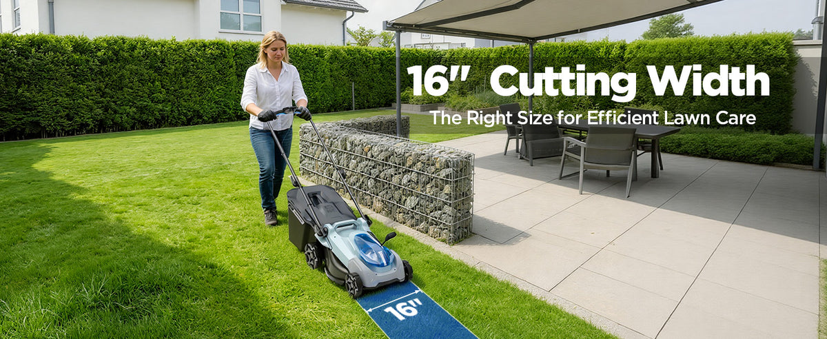 KraftSense U40X 40V Brushless Cordless 16-Inch Lawn Mower and Charger