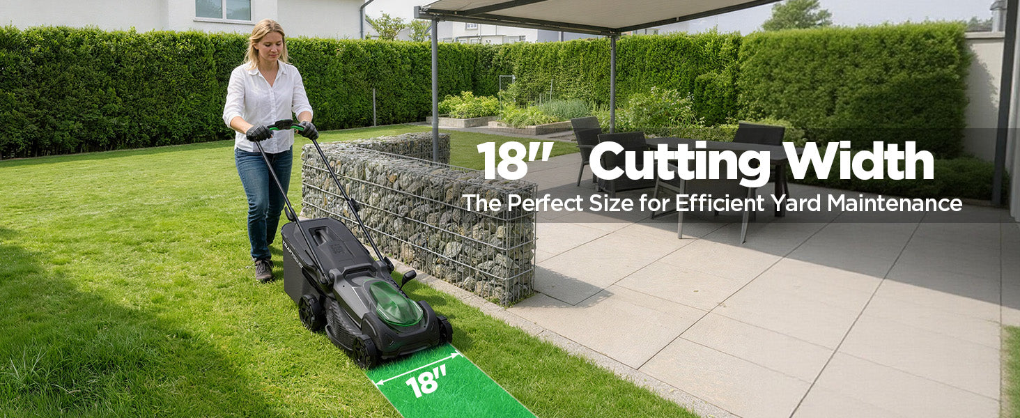 Kraftsense U20X Slim 40V Brushless Cordless Lawn Mower 18
