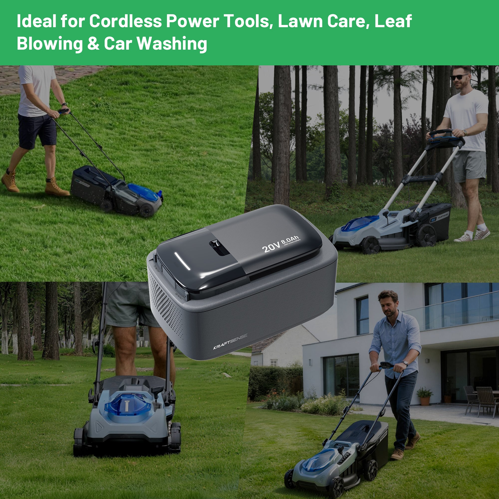 Kraftsense U20X Slim 20V 2-in-1 Tool Battery & Power Bank 8.0Ah