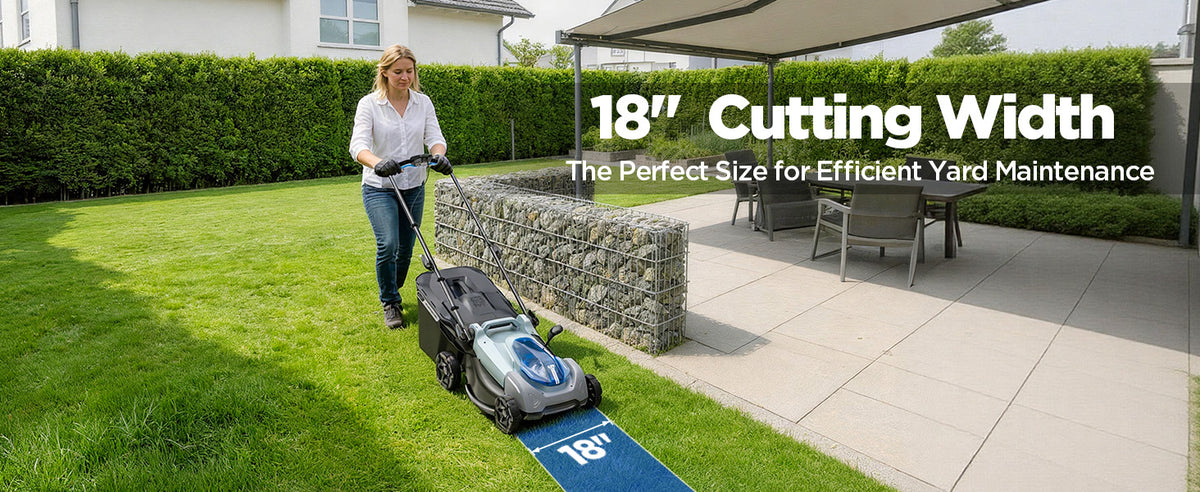 KraftSense U40X Brushless 18-Inch Self-Propelled Lawn Mower, Dual-Battery Kit with 2 x 4.0Ah Batteries and Charger