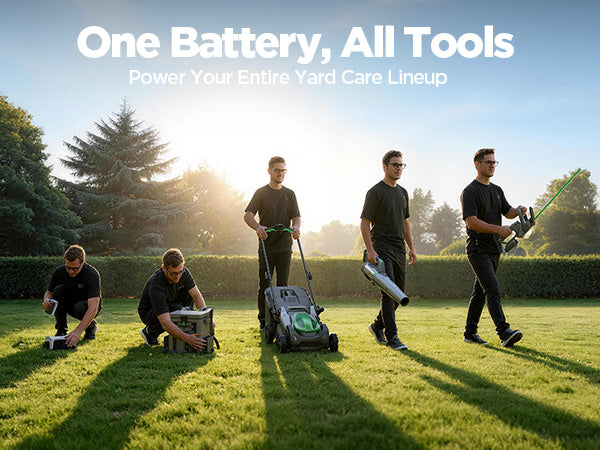 Kraftsense U20X Slim 40V Brushless Cordless Lawn Mower 18" with 2 x 5.0Ah Batteries