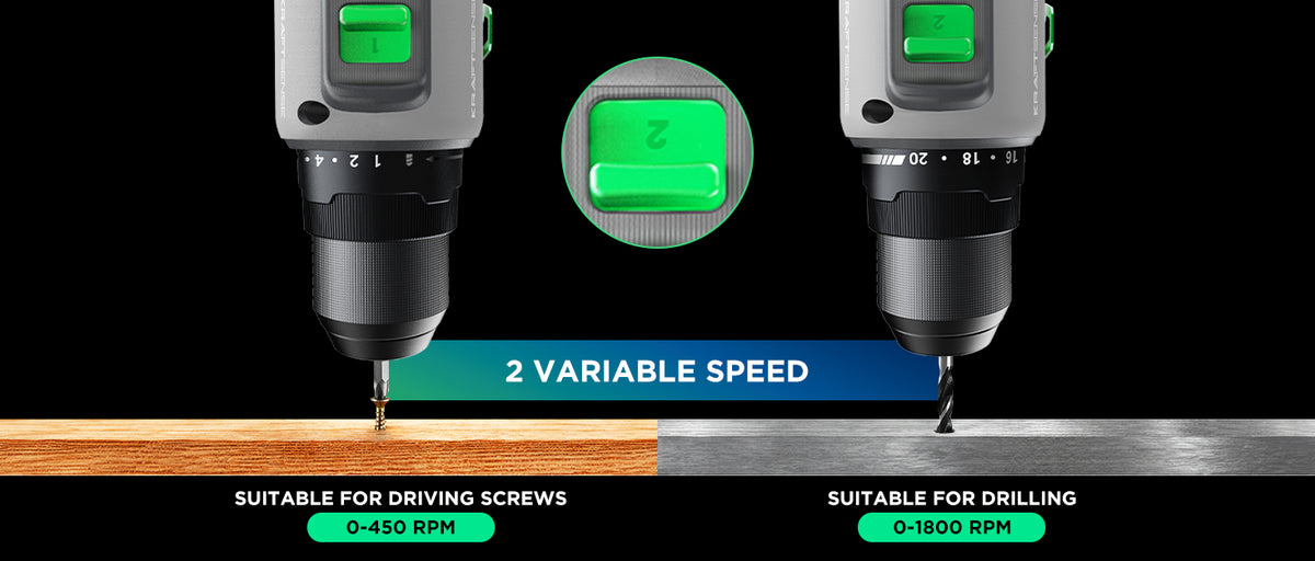 U20X Brushless 2-Speed Drill — Single Battery Kit (U20X-2.0Ah Slim, No Charger)