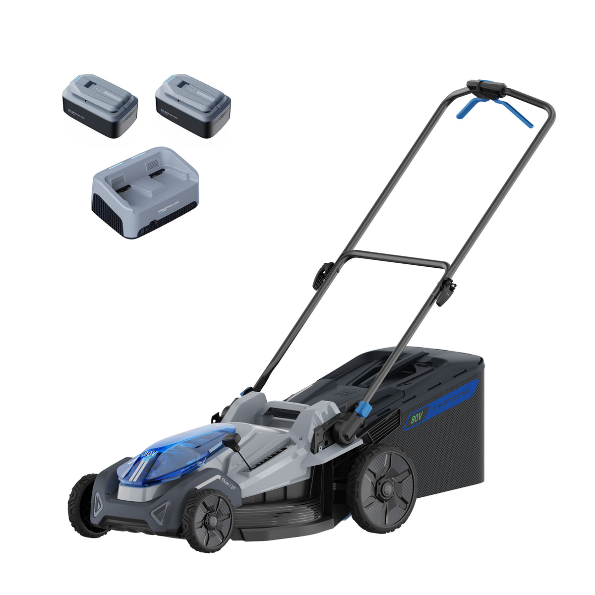 Kraftsense U40X 40V Brushless Dual-Battery 21-inch Lawn Mower (510mm) and Charger