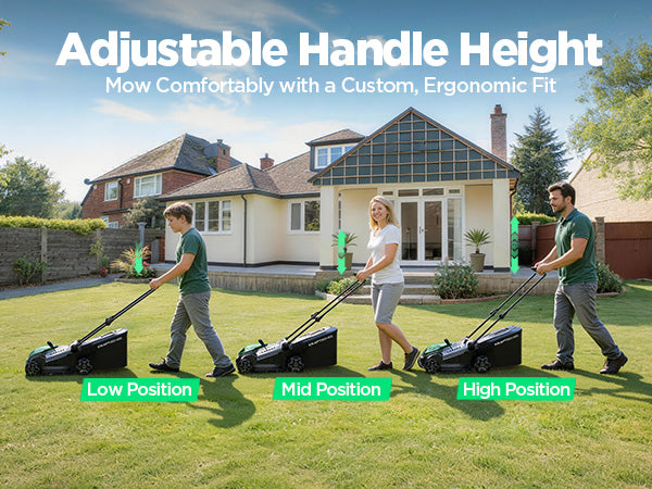 Kraftsense U20X Slim 40V Brushless Cordless Lawn Mower 18" with 2 x 5.0Ah Batteries