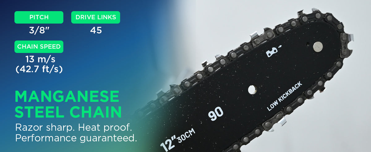 Kraftsense U20X Slim 20V Brushless Chainsaw | with 2.0Ah Battery Options