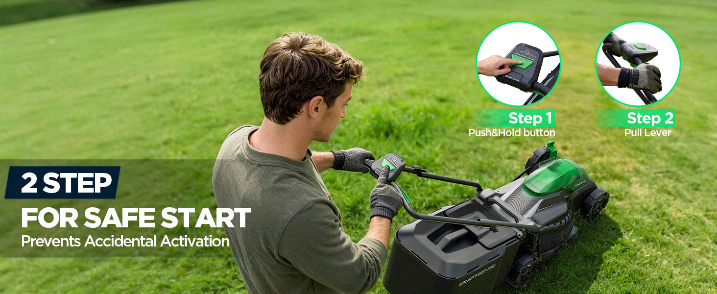 Kraftsense U20X Slim 20V Brushless Cordless Lawn Mower 14