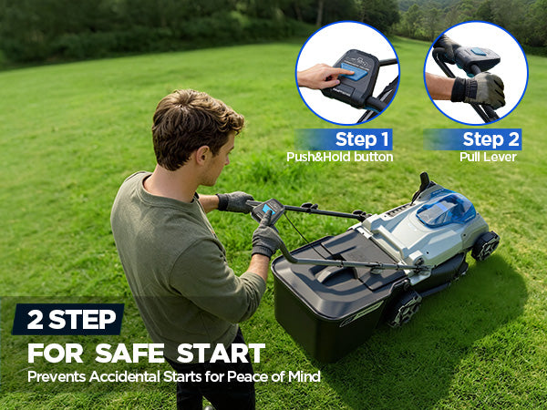KraftSense U40X 40V Brushless Cordless 16-Inch Lawn Mower and Charger