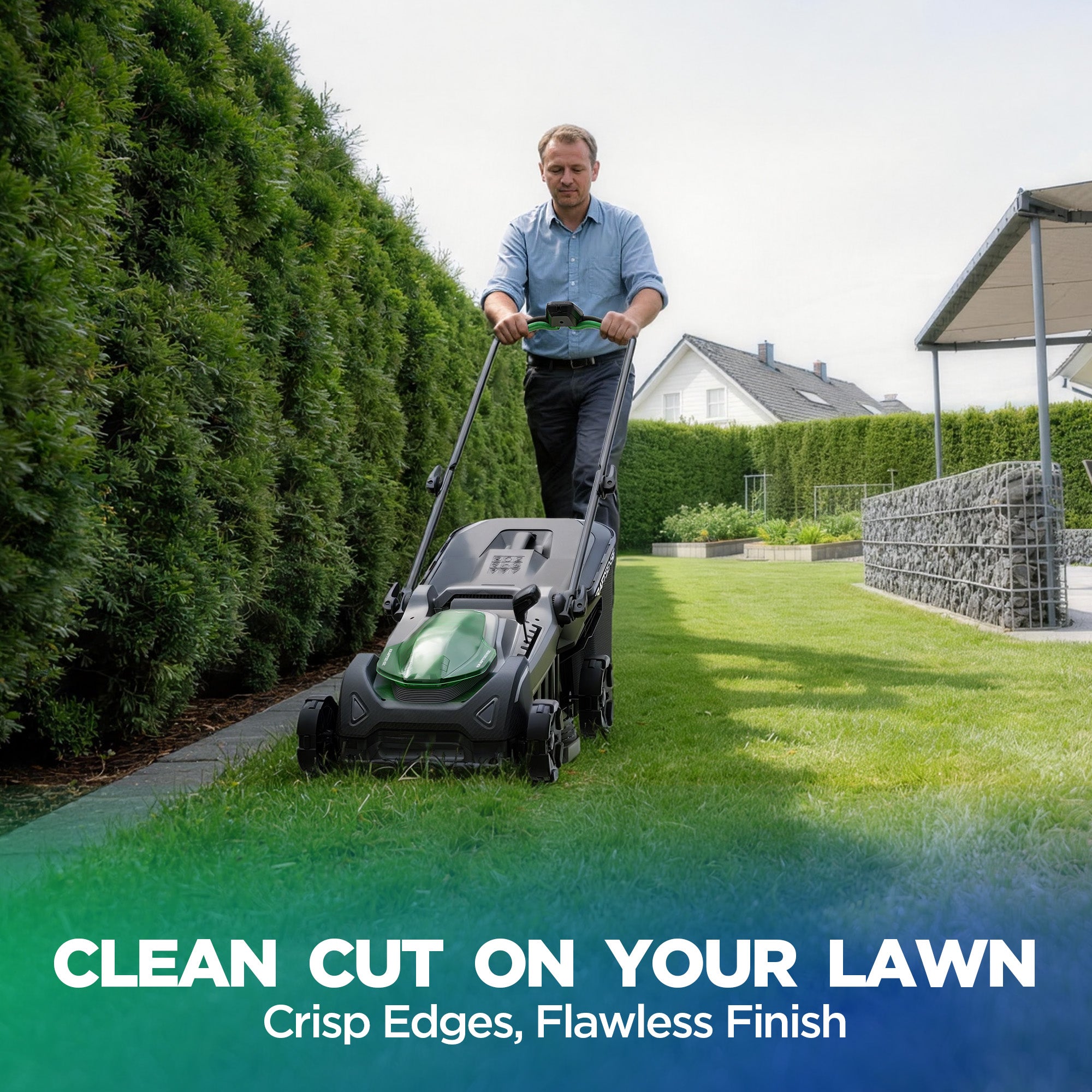 Kraftsense U20X Slim 40V Brushless Cordless Lawn Mower 18" – Long-Run 2×8.0Ah Batteries