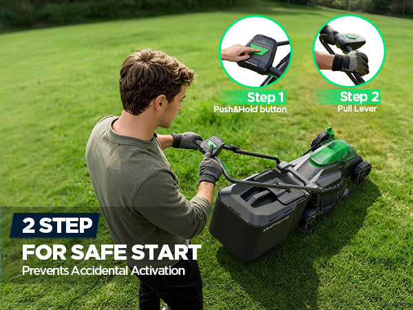 Kraftsense U20X Slim 40V Brushless Cordless Lawn Mower 14" with 2 x 5.0Ah Batteries