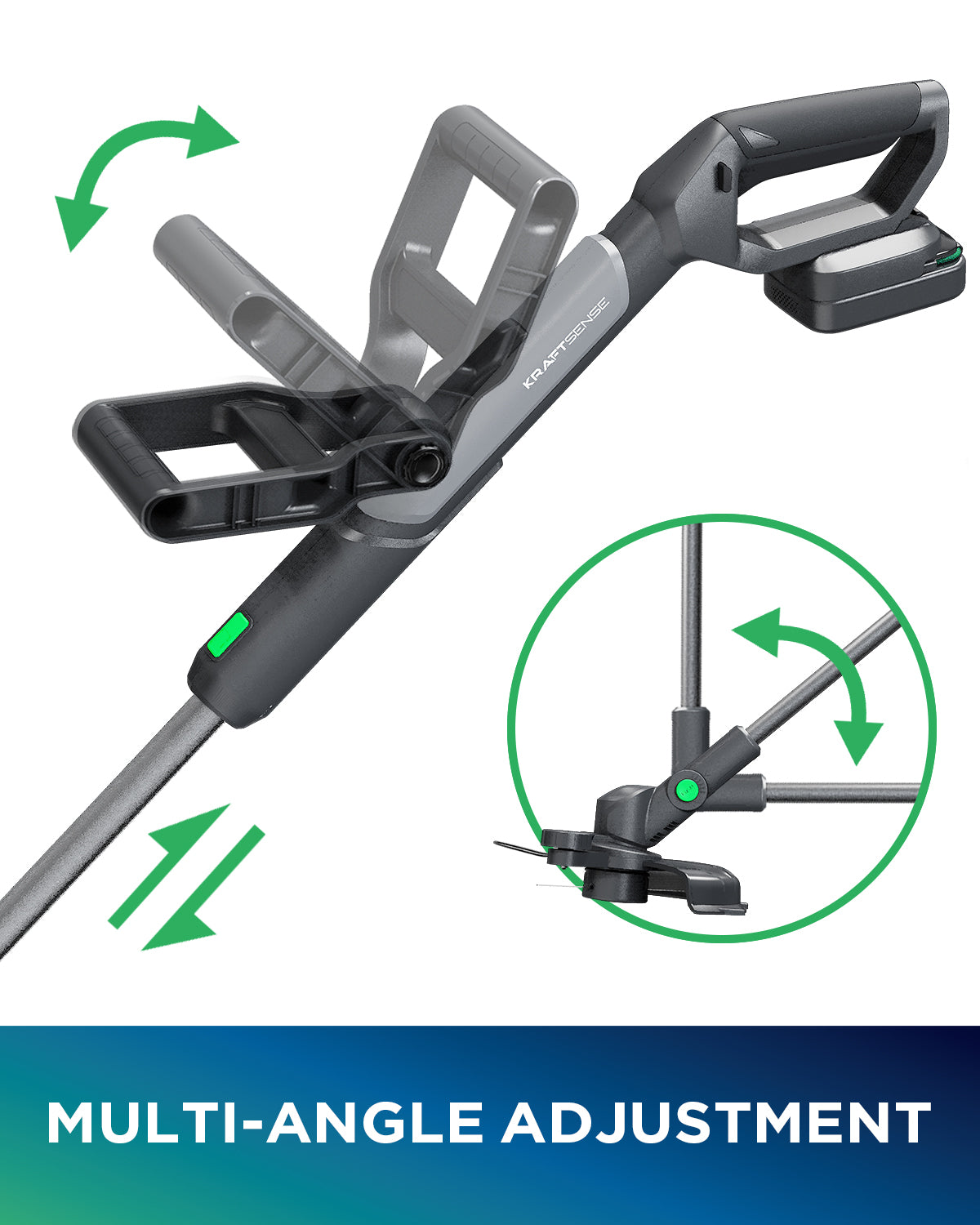 Kraftsense Slim 20V 2.0Ah Cordless Brushless String Trimmer