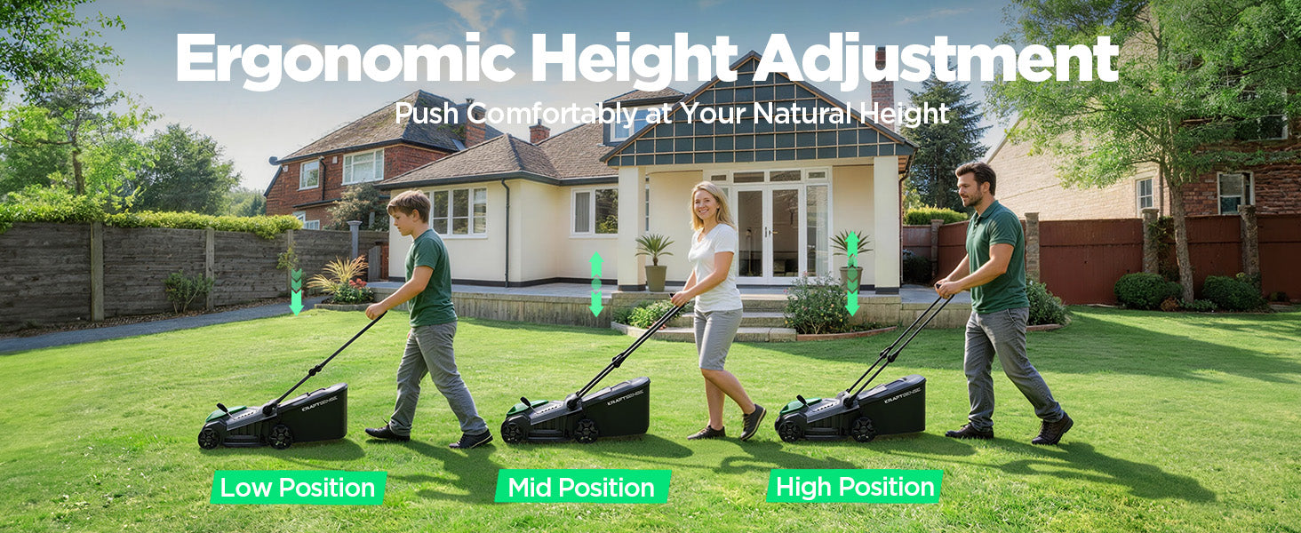 Kraftsense U20X Slim 40V Brushless Cordless Lawn Mower 16