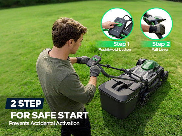 Kraftsense U20X Slim 40V Brushless Cordless Lawn Mower 18" with 2 x 5.0Ah Batteries