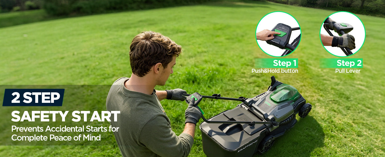 Kraftsense U20X Slim 40V Brushless Cordless Lawn Mower 16