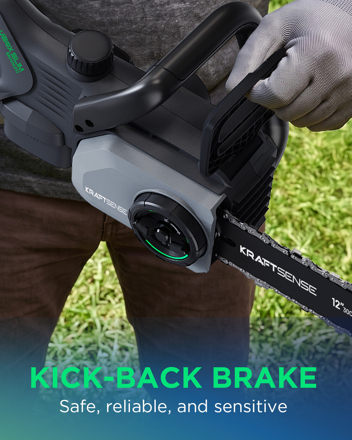 Kraftsense U20X Slim 20V Brushless Chainsaw | with 2.0Ah Battery Options