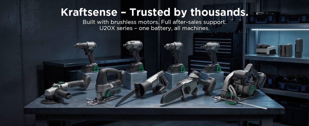Kraftsense U20X Slim 20V Brushless Chainsaw | with 2.0Ah Battery Options