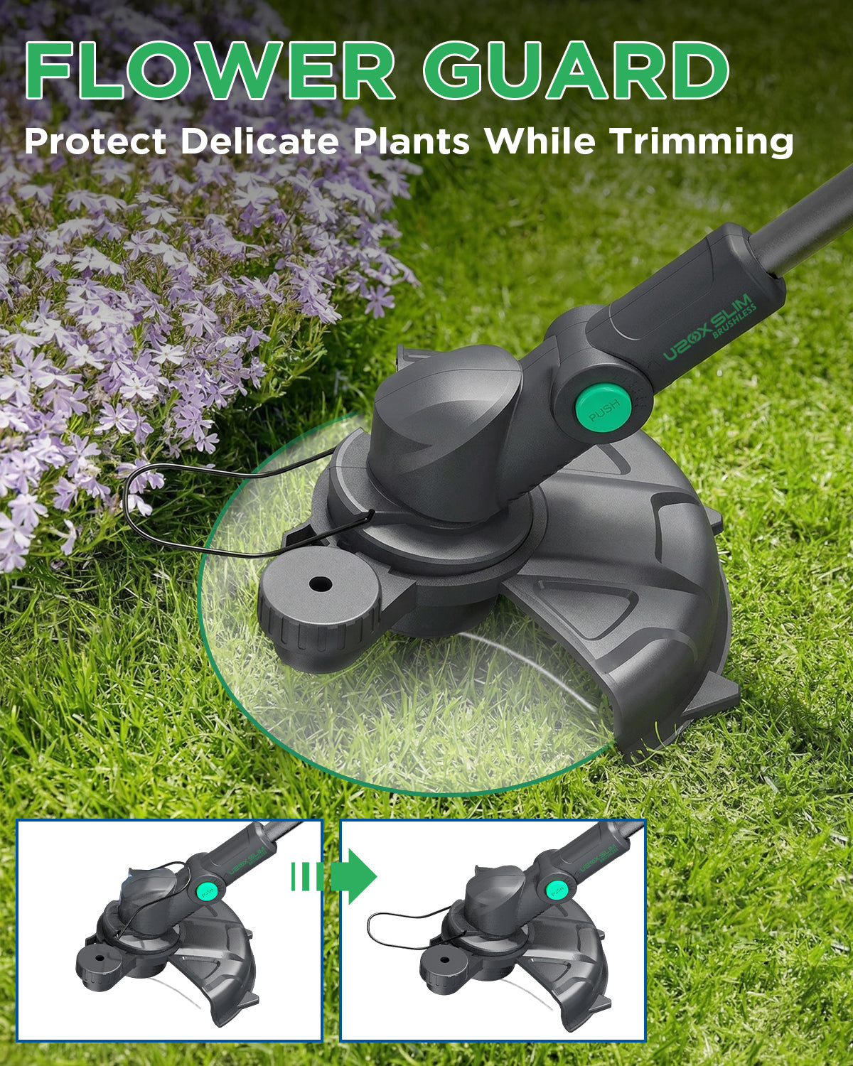 Kraftsense Slim 20V 2.0Ah Cordless Brushless String Trimmer
