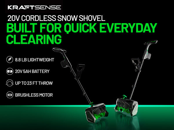 Pre-Sell | KraftSense 13-Inch Brushless Snow Shovel — Bare Tool (No Battery or Charger)