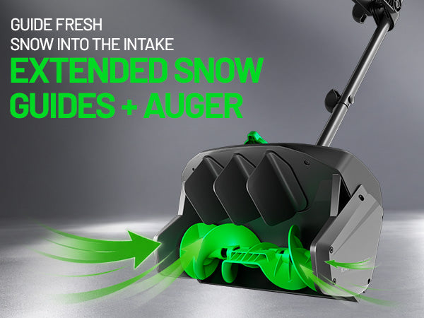 KraftSense 13" Brushless Snow Shovel Dual-Battery Kit with 2 x 5.0Ah Batteries and Charger